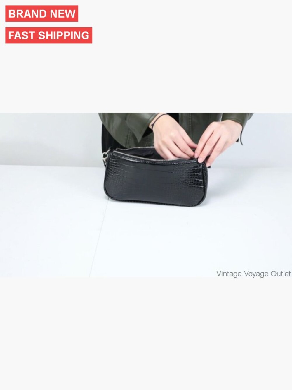 Small Retro Tote Handbag PU Leather Shoulder Bag Clutch Purse - Picture 7 of 7